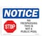 Signmission OSHA Notice Sign, 18" Height, 24" Width, No Trespassing This Is Not A Sign With Symbol, Landscape OS-NS-D-1824-L-14990 - alternate 1
